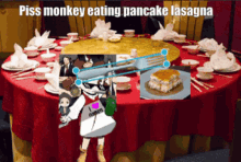 Piss Monkey Pancake Lasagna GIF - Piss Monkey Pancake Lasagna Eating GIFs