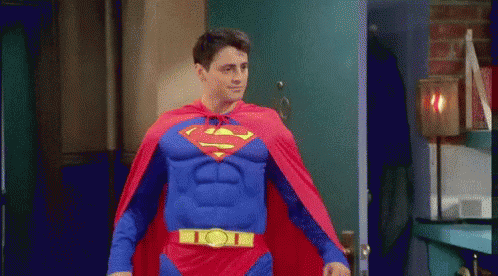 Joey Superman GIF - Friends Joey Tribbiani Matt Le Blanc GIFs