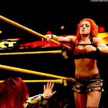 Sasha Banks Becky Lynch GIF - Sasha Banks Becky Lynch Arm Pull GIFs