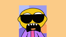 a cartoon drawing of a lemon with big eyes and a bow tie