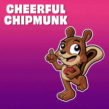 a cheerful chipmunk is holding a strawberry in its mouth