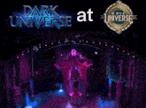 a poster for dark universe at epic universe
