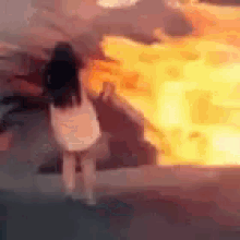 volcano fire girl nope bye