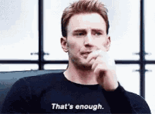 That'S Enough. GIF - Thats Enough Captain America Chris Evans GIFs