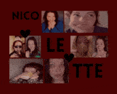 a collage of images with the words nico le tte