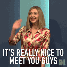 Its Really Nice To Meet You Guys Saturday Night Live GIF - Its Really Nice To Meet You Guys Saturday Night Live Welcome GIFs