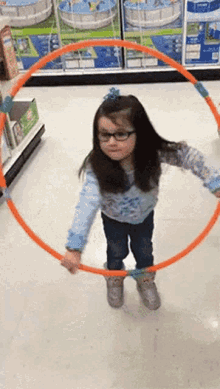 kid cute little girl funny hula hoop