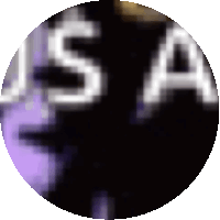 a purple circle with the word usa in white letters