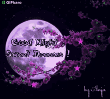 good night sweet dreams gifkaro moon sparkle good night