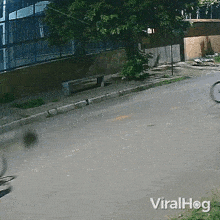 Cycling Collision Viralhog GIF - Cycling Collision Viralhog Crashed Into Each Other GIFs