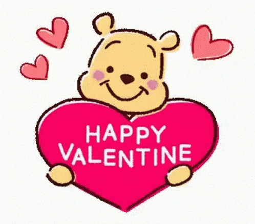 Happy Valentines Day Winnie The Pooh GIF - Happy Valentines Day Winnie