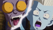 whis beerus dragon ball super shocked funny