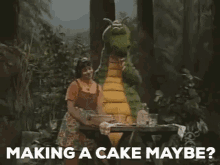 Dudley The Dragon Making A Cake Maybe GIF - Dudley The Dragon Making A Cake Maybe Cake GIFs