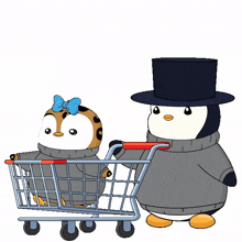shopping penguin thanksgiving sales black friday
