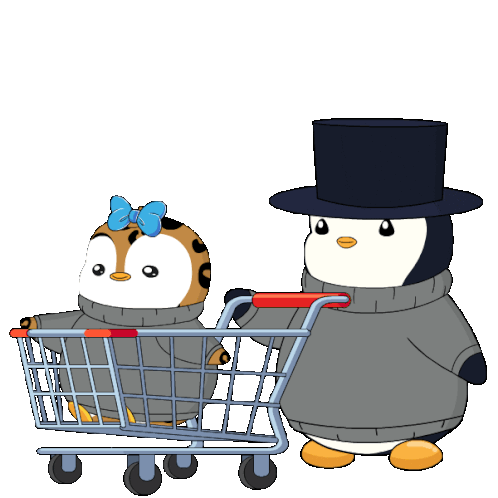 Shopping Penguin Sticker - Shopping Penguin Thanksgiving Stickers