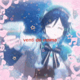 a picture of venti de emma is surrounded by hearts and music notes