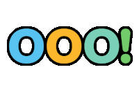 a cartoon drawing of the word ooo with circles