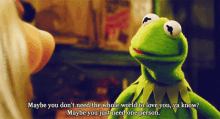 Kermit You Dont Need The Whole Word GIF - Kermit You Dont Need The Whole Word You Just Need One Person GIFs