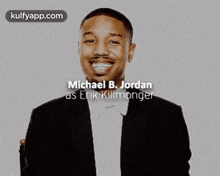 michael b. jordanas erik kilimonger michael b. jordan face person human