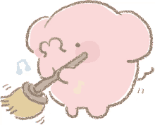 elephant minihana lovely illustration cleaning