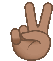 Peace Sign Joypixels Sticker - Peace Sign Joypixels Victory Hand Stickers