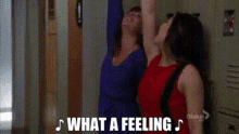 Glee Rachel And Tina GIF - Glee Rachel And Tina What A Feeling GIFs