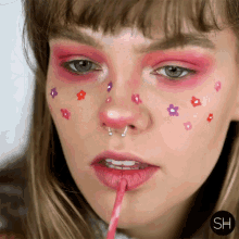 Lip Tint Lipstick GIF - Lip Tint Lipstick Floral Freckles GIFs