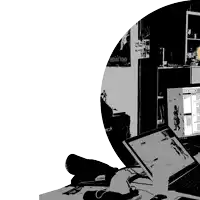 a black and white drawing of a woman with the word ich above her