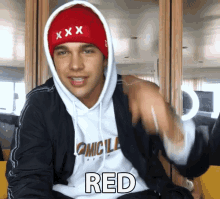 Red Color Red GIF - Red Color Red Point To Head GIFs