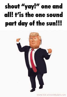 a cartoon of a man in a suit and tie dancing