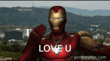 Iron Man Snap Heart GIF - Iron Man Snap Heart Love You GIFs