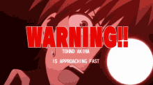 warning approaching