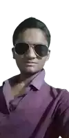 a young man wearing sunglasses and a purple shirt poses for a picture