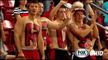 Reds Fans 2 GIF - Body Paint Cheer Opening Day GIFs