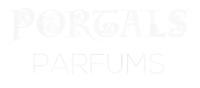 a black and white logo for portals parfums with a white background