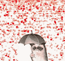 No Love Red Hearts GIF - No Love Red Hearts Umbrella GIFs