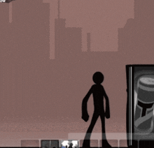 a shadow of a person with white wings is behind a sign that says gohan