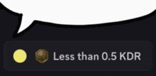 a speech bubble says less than 0.5 kdr with a gold star