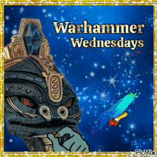 a warhammer wednesday greeting with a picture of a statue
