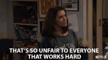 Thats So Unfair To Everyone That Works Hard Soni Bringas GIF - Thats So Unfair To Everyone That Works Hard Soni Bringas Ramona Gibbler GIFs