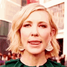 Cate Blanchett Tongue Out GIF - Cate Blanchett Tongue Out Fold Tongue GIFs