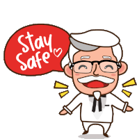 Kfc Malaysia Stay Safe Sticker - Kfc Malaysia Stay Safe Stay Home Stickers
