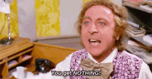 You Get Nothing! GIF - Willy Wonka You Get Nothing Gene Wilder GIFs
