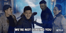 Were Not Leaving You Lewis Tan GIF - Were Not Leaving You Lewis Tan Lu Xin Lee GIFs