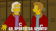 the simpsons go sports sports high five sport