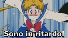 Scappo Sono In Ritardo Corro Sailor Moon GIF - I Run Im Late Sailor Moon GIFs