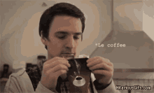 Le Coffeee GIF - Coffee Lovecoffee Weirdface GIFs