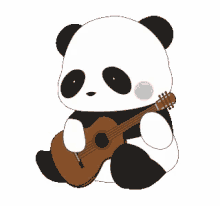 guitar ukulele panda gifs playing