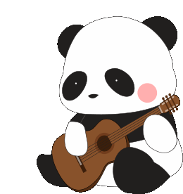 Guitar Ukulele Sticker - Guitar Ukulele Panda Stickers