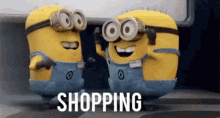 Minions Shopping Time GIF